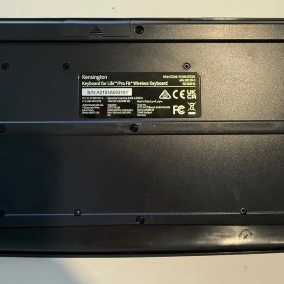 Kensington | Black Pro Fit Wireless Keyboard Wireless Connectivity Membrane Keys - Picture 11 of 14